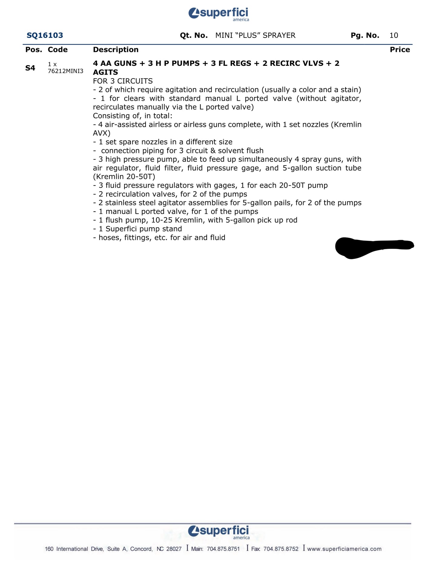 2020 SCM Superfici Mini Plus "P" Spray Machine - Georgia