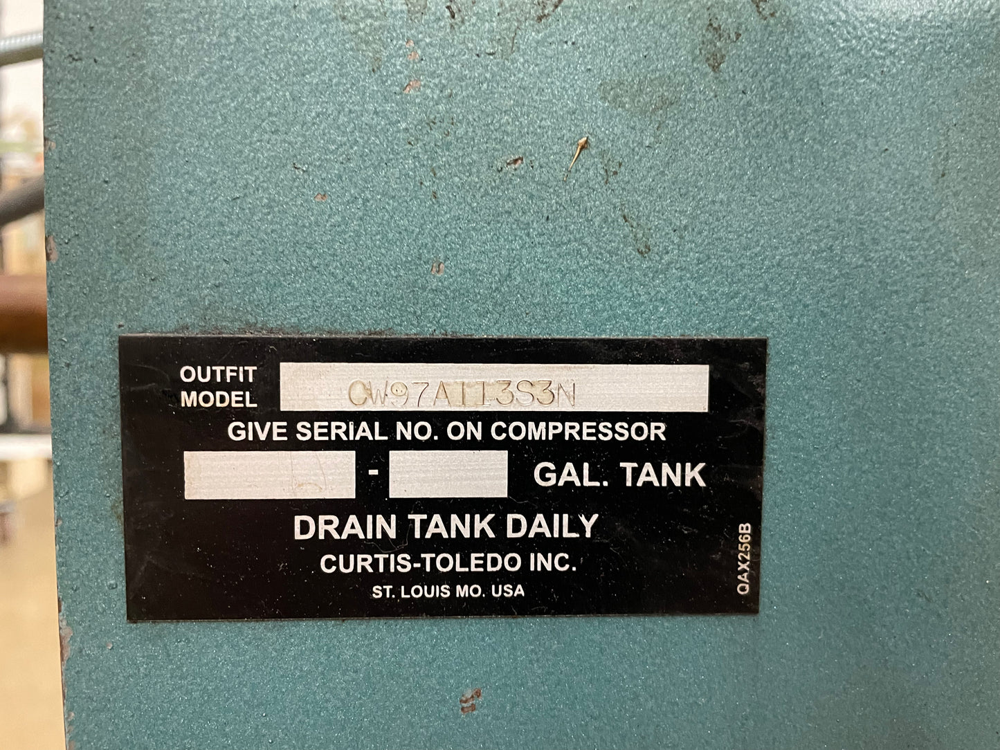 2004 Curtis Masterline 10 HP Piston Air Compressor - Minnesota