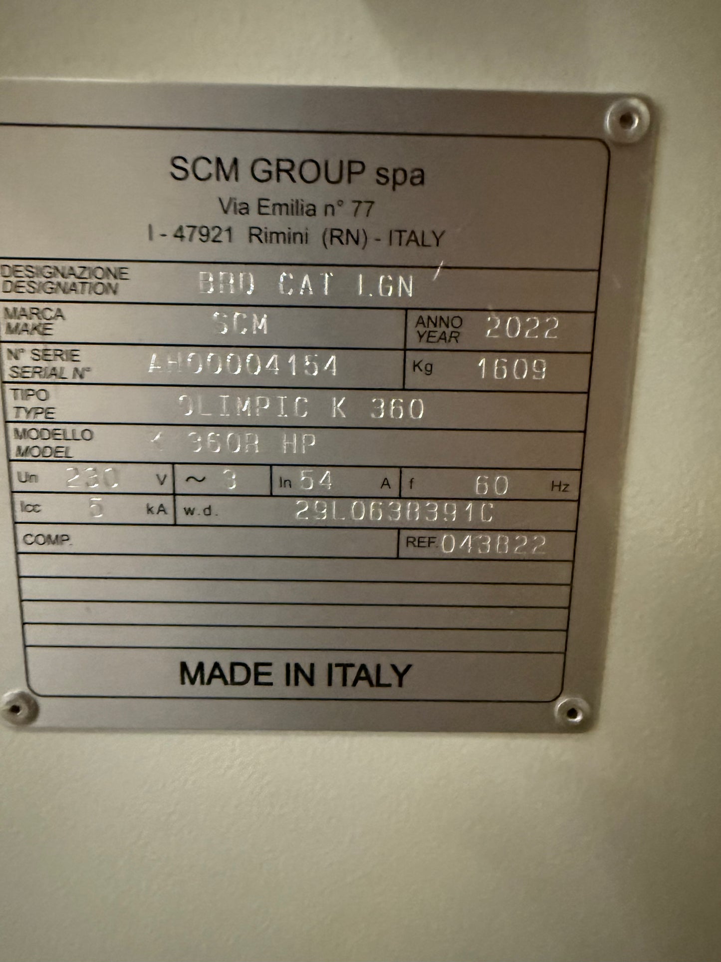 2022 SCM Olimpic K360 Edgebander with Pre-Mill - California