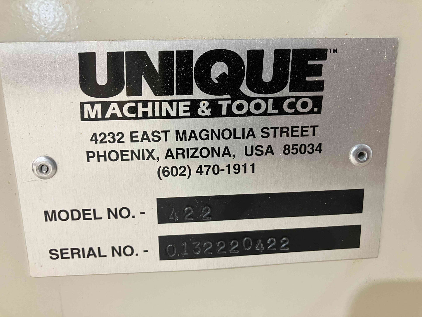 2022 Unique Model 422 Shape and Sand Door Machine - Arizona