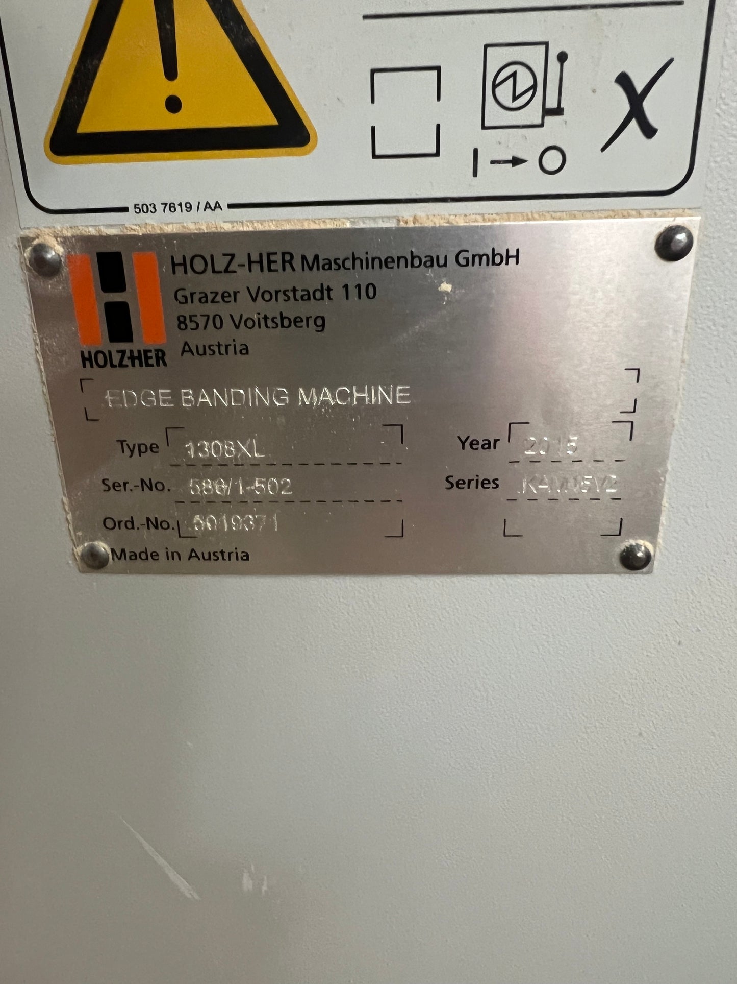 2015 Holzher Auriga 1308XL Edgebander with PreMill - Utah