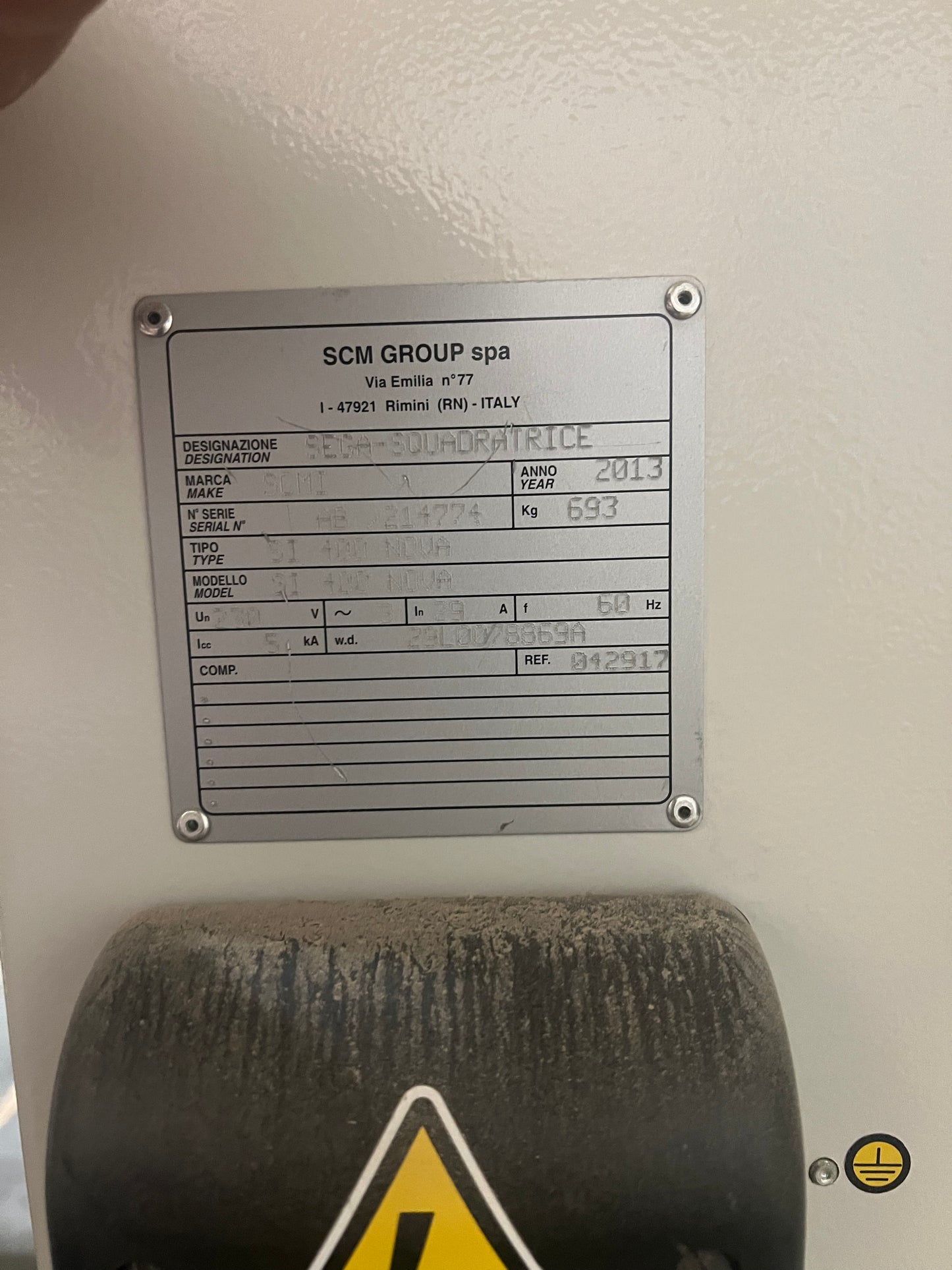 2013 SCM si400 Sliding Table Saw