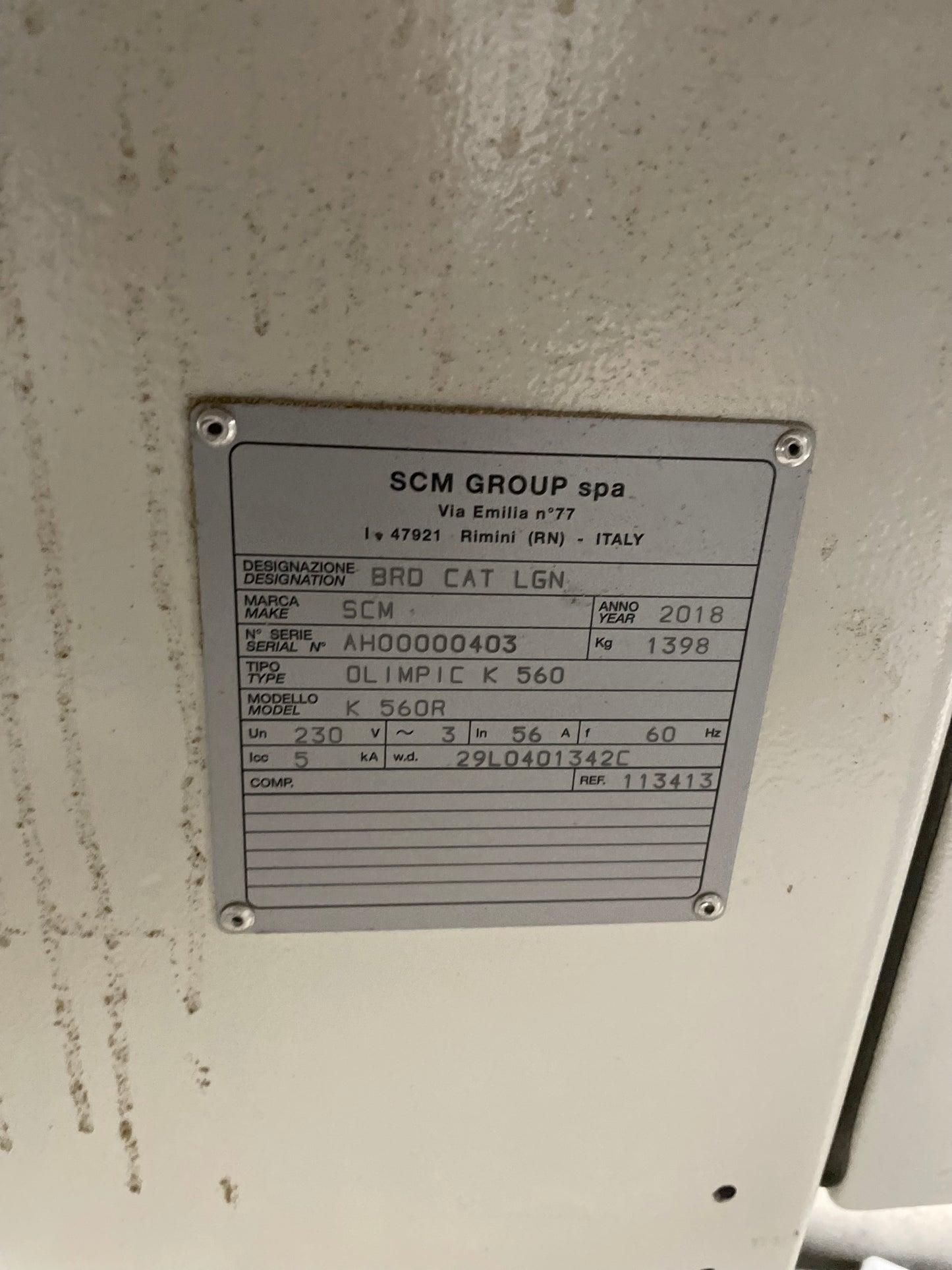 2018 SCM Olimpic K560 R Edgebander with Pre-Mill - Oregon