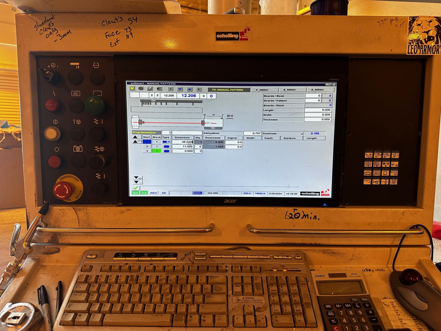 2001 Schelling FMH 300 Panel Saw & Dust Collector - Arizona