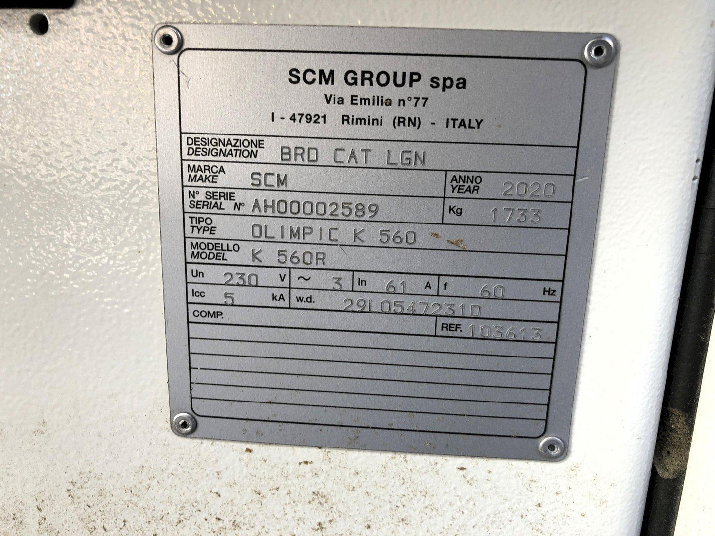 2020 SCM Olimpic K560ERT Edgebander - California