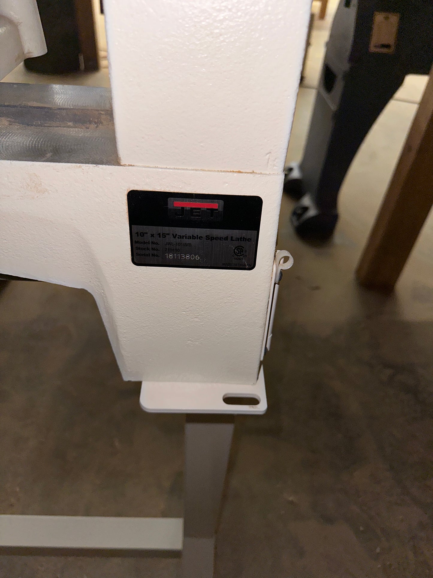 Jet JWL-1015 VS 10 x 15" Variable Speed Wood Lathe