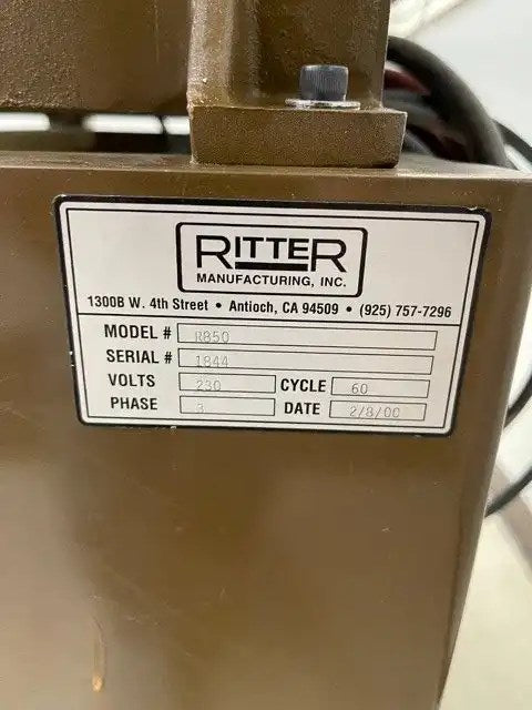Ritter Horizontal Borer – Model R-850