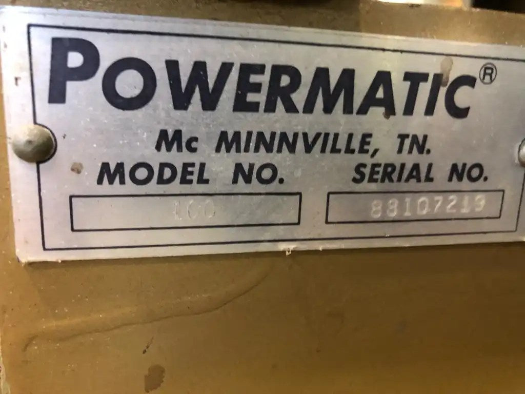 Powermatic Model # 100, 12″ Planer
