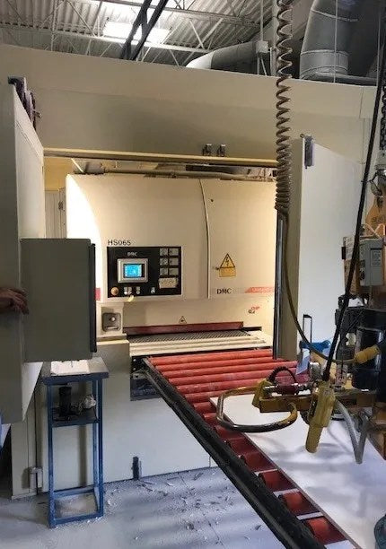 2005 DMC Unisand K Planer Sander with Sound Enclosure and Rollers