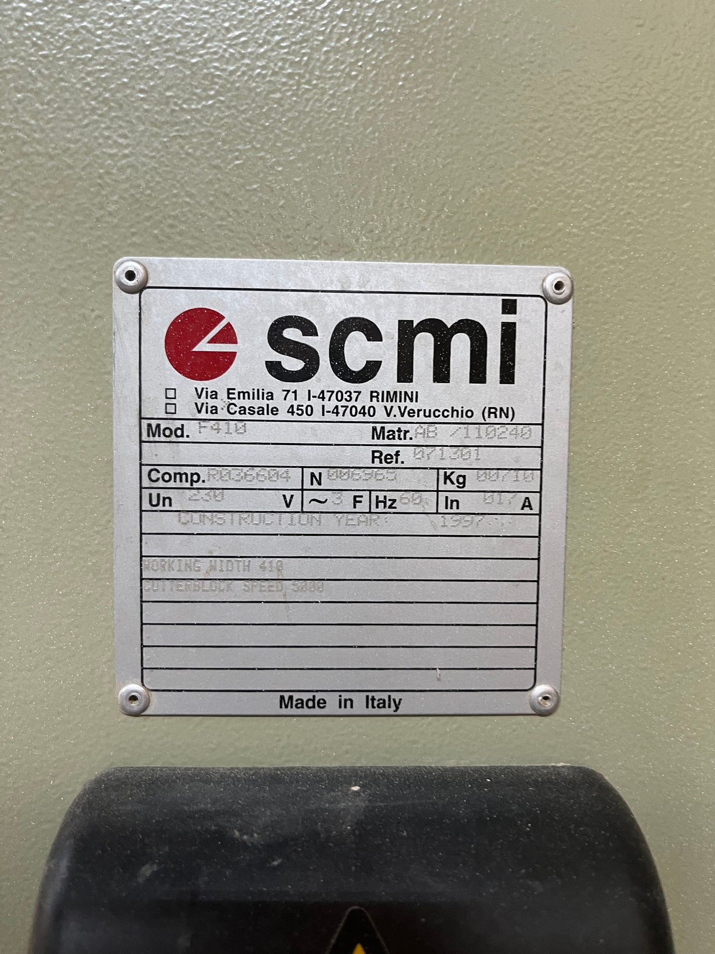 1997 SCM F410 Jointer