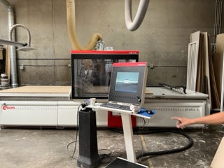 2014 SCM Pratix S Flat Table Router 3 axis 5x12 w/ Offloading Rake - California