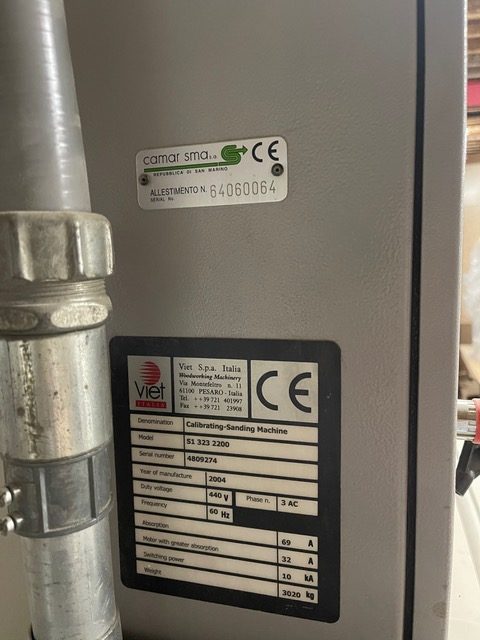 2004 Viet S 323 2200 Wide Belt Sander located in Georgia