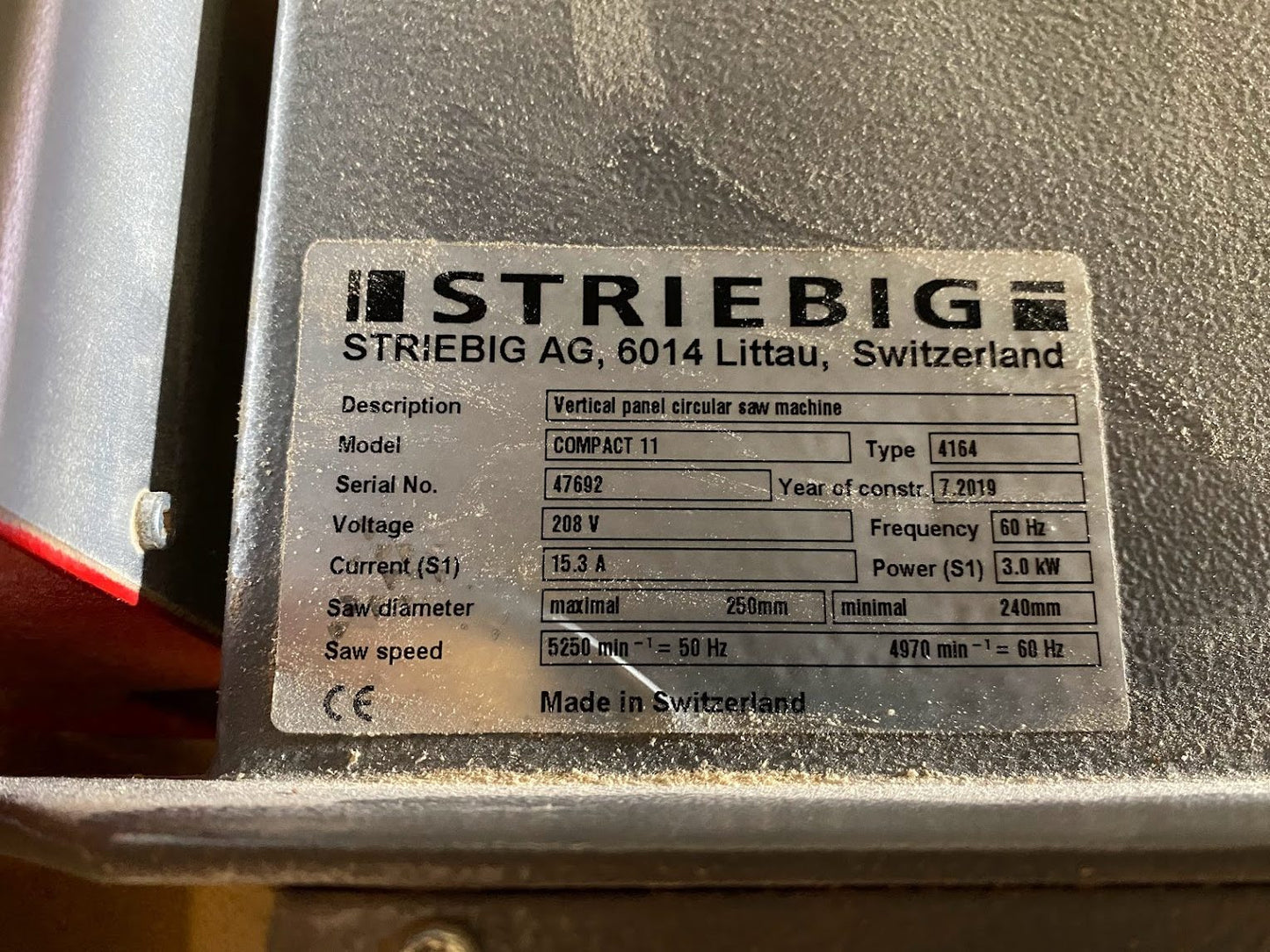 2019 Striebig Compact 11_4164 Vertical Saw