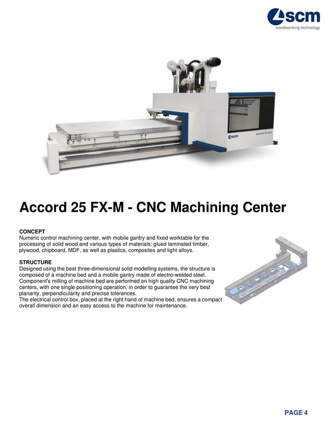 2022 SCM Accord 25 FX-M CNC Router Machining Center (NEW Machine!) - Indiana