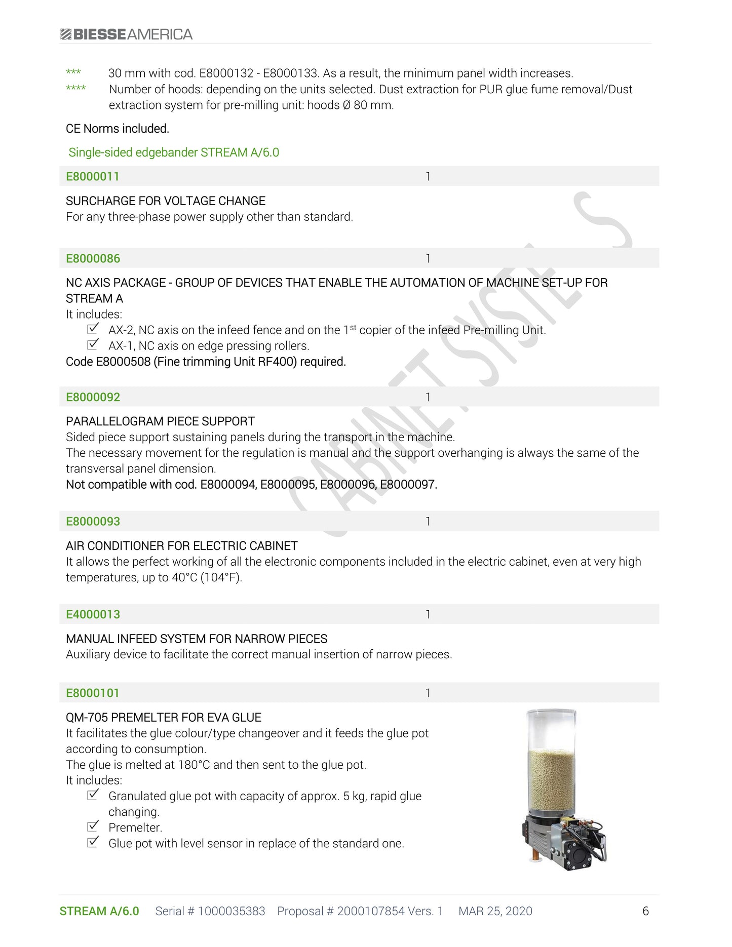 Biesse Stream A/6.0 Edgebander with Pre-Mill (2020) and Doucet BT3 Return - Indiana