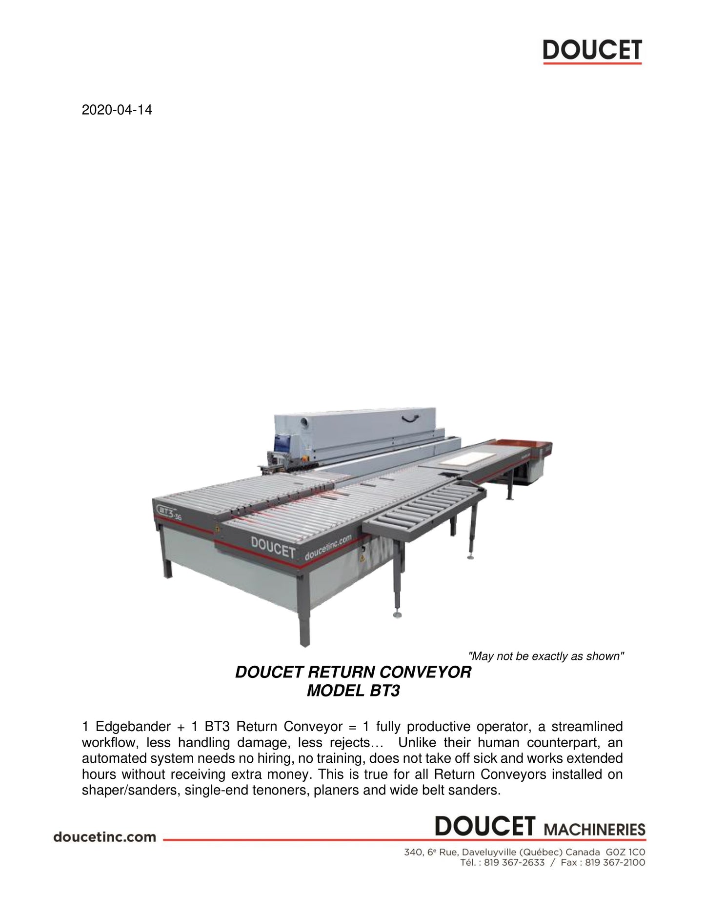 Biesse Stream A/6.0 Edgebander with Pre-Mill (2020) and Doucet BT3 Return - Indiana