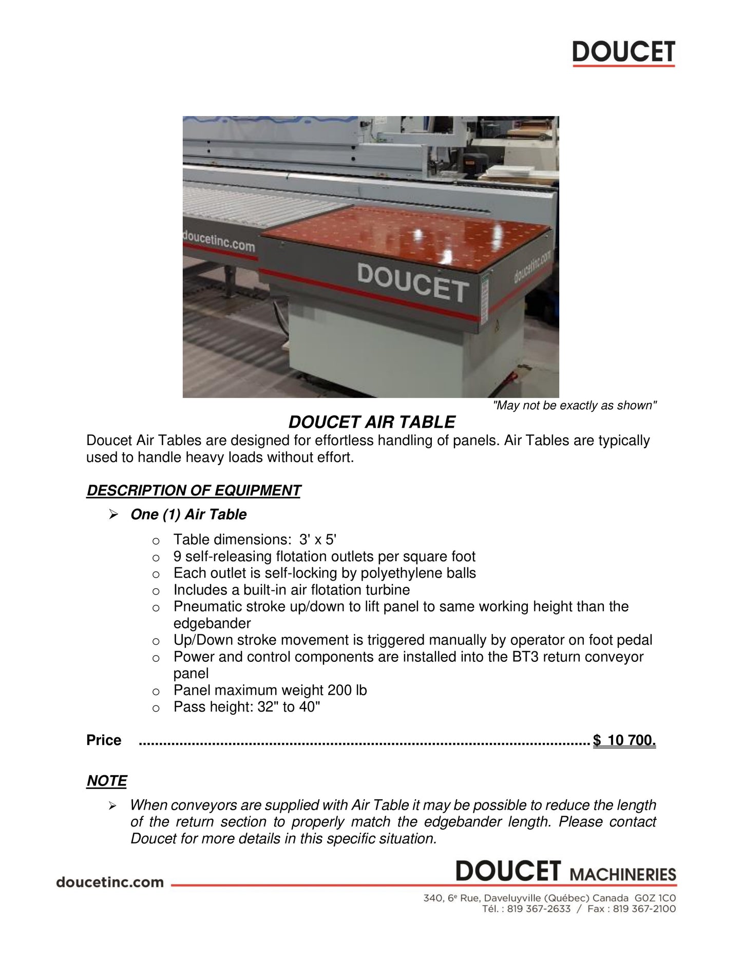 Biesse Stream A/6.0 Edgebander with Pre-Mill (2020) and Doucet BT3 Return - Indiana