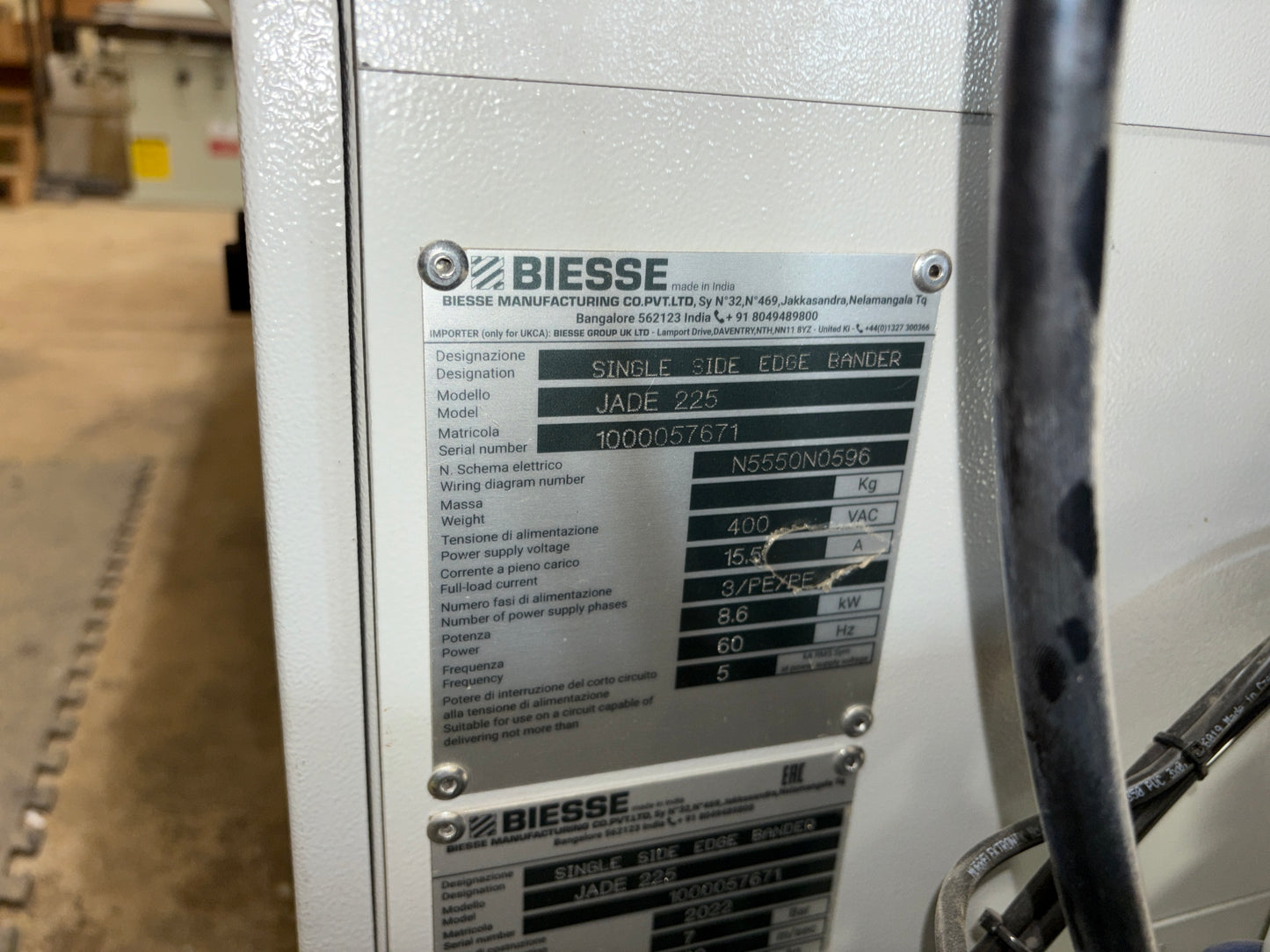 Biesse Jade 225 Edgebander with Pre-Mill (2022) - Iowa