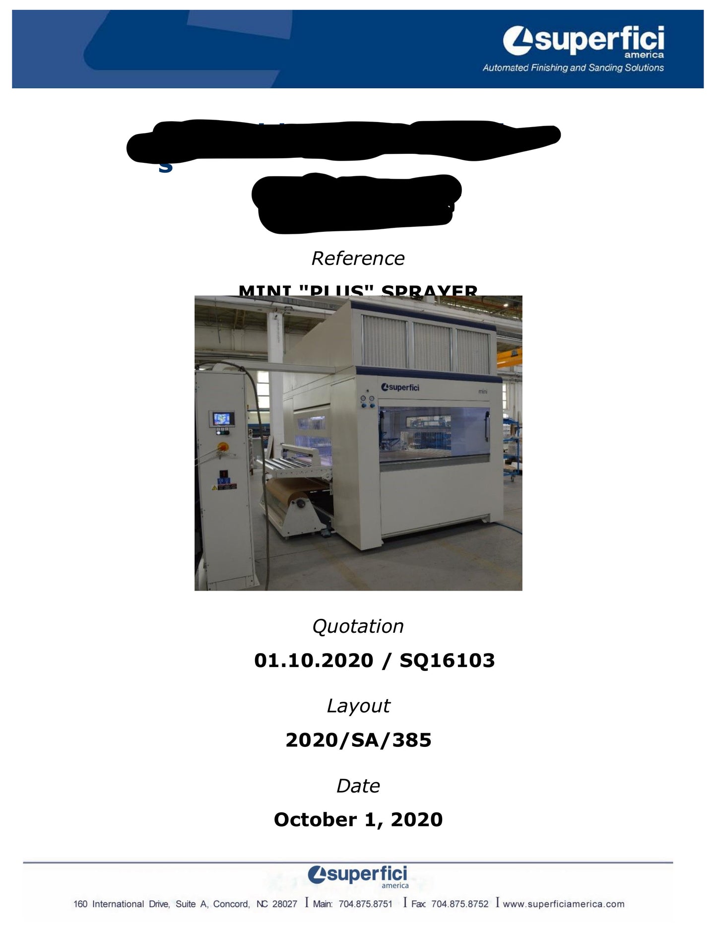 2020 SCM Superfici Mini Plus "P" Spray Machine - Georgia