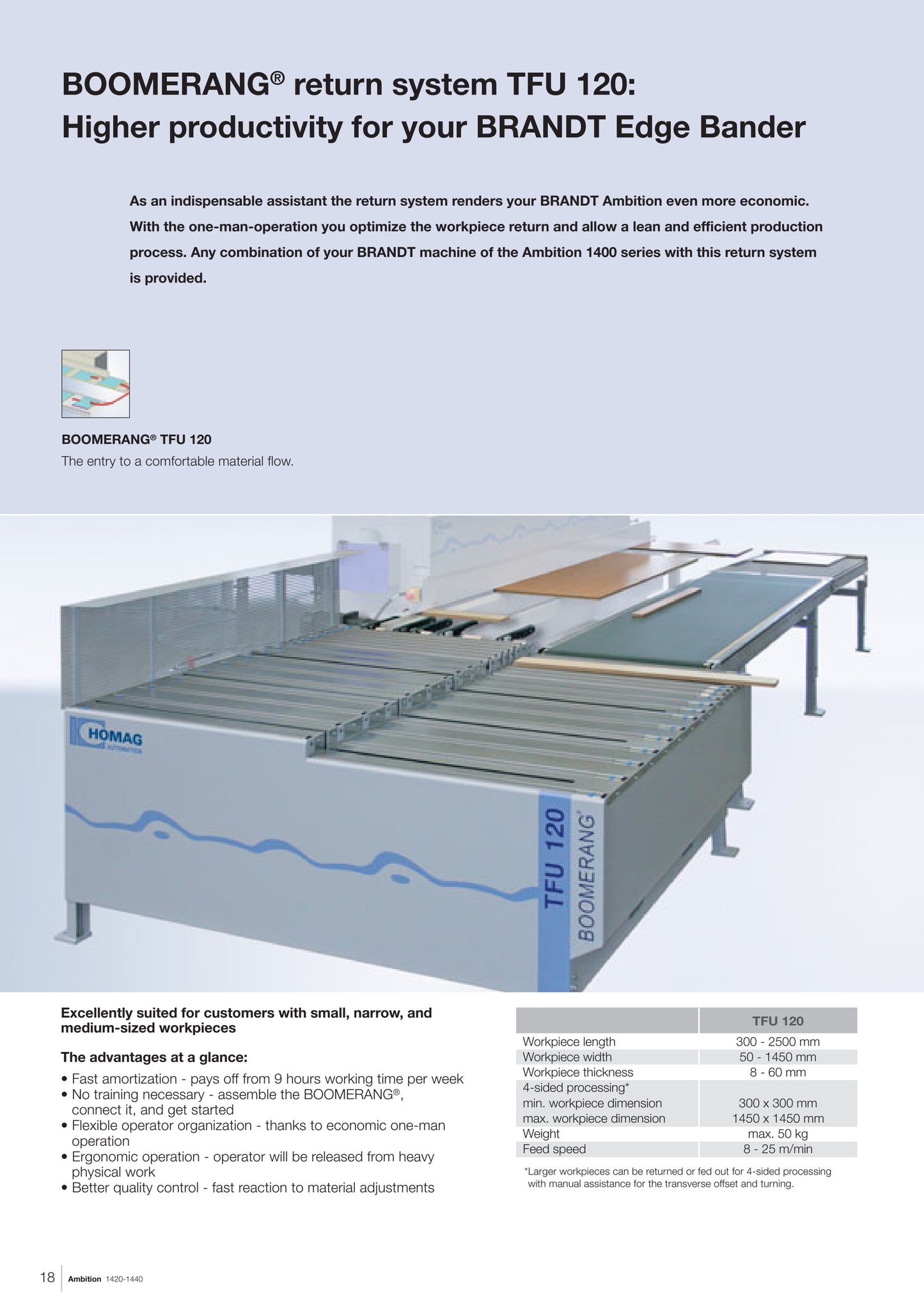 Homag Optimat KDF 440 C Edgebander with Pre-Mill and Return (2017) - Florida