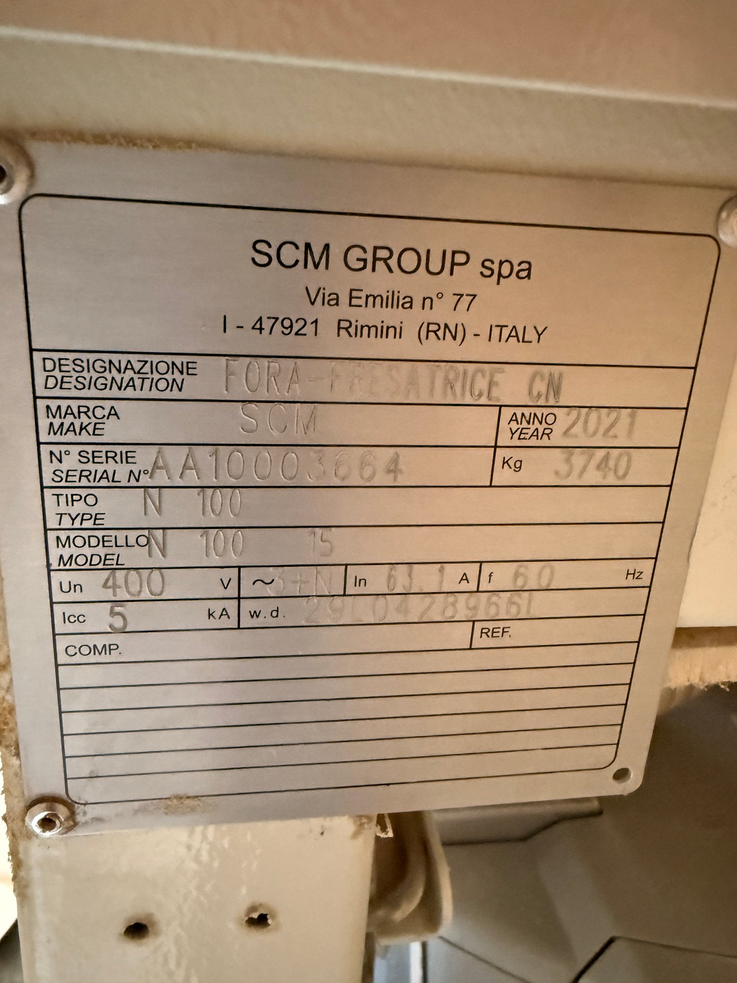 SCM Morbidelli N100 CNC Machining Center Router (2021) - Tennessee