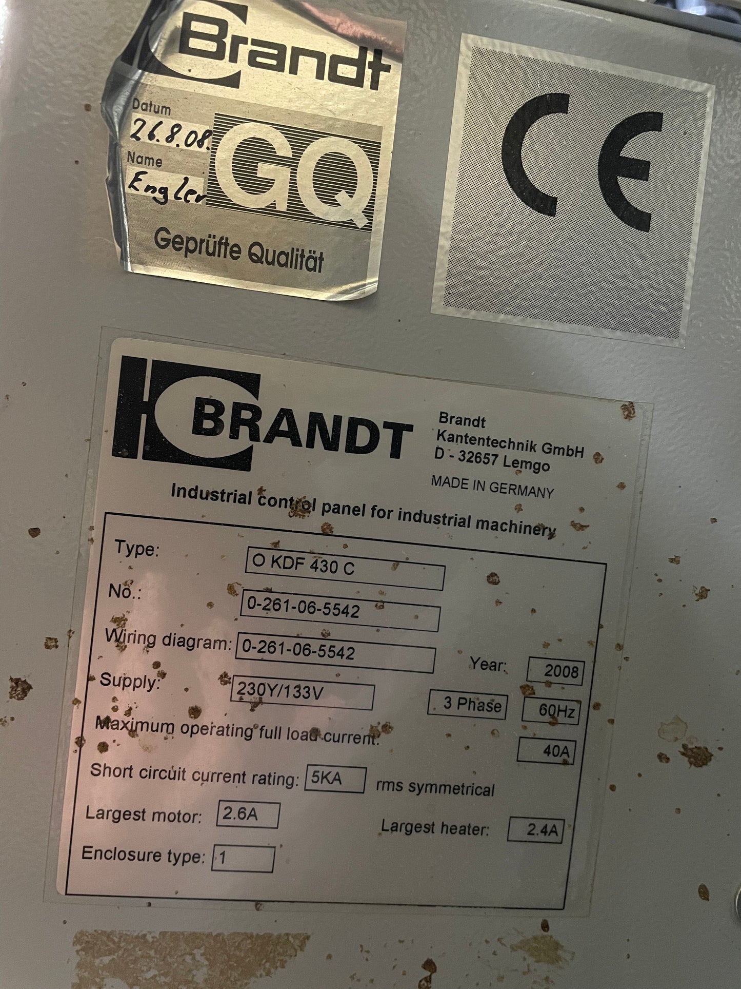 2008 Brandt Optimat KDF 430 C Edgebander - Minnesota