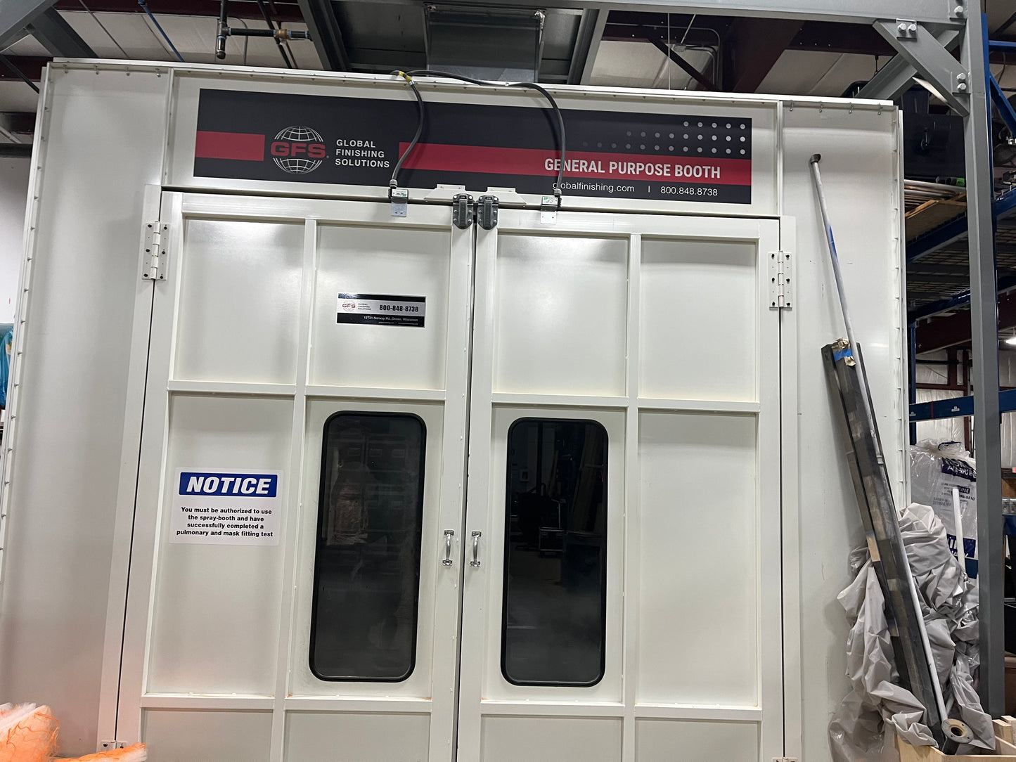 2019 Global Finishing Systems Crossdraft Pressurized Spray Booth - Michigan