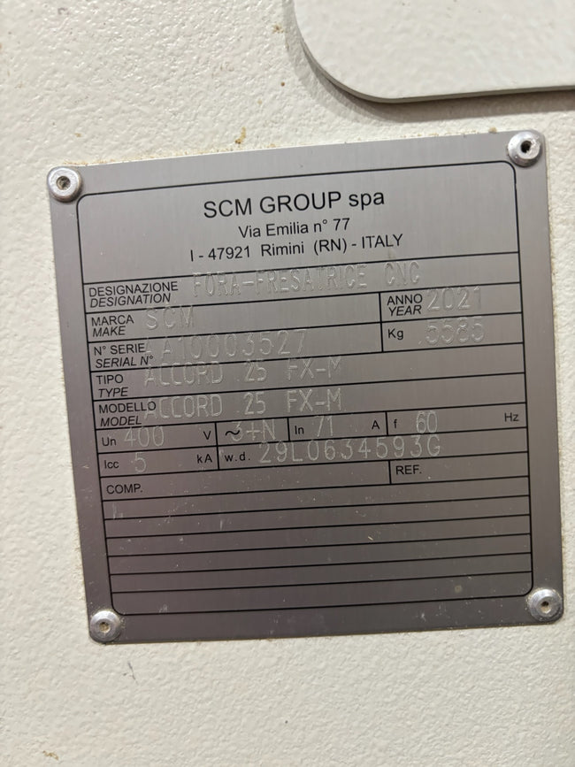 2021 SCM Accord 25 FXM CNC Router Machining Center - Utah