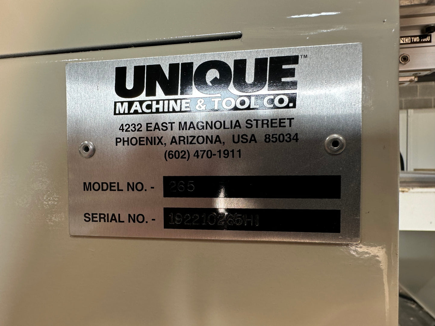 2022 Unique 265 Cope Machine - Oregon