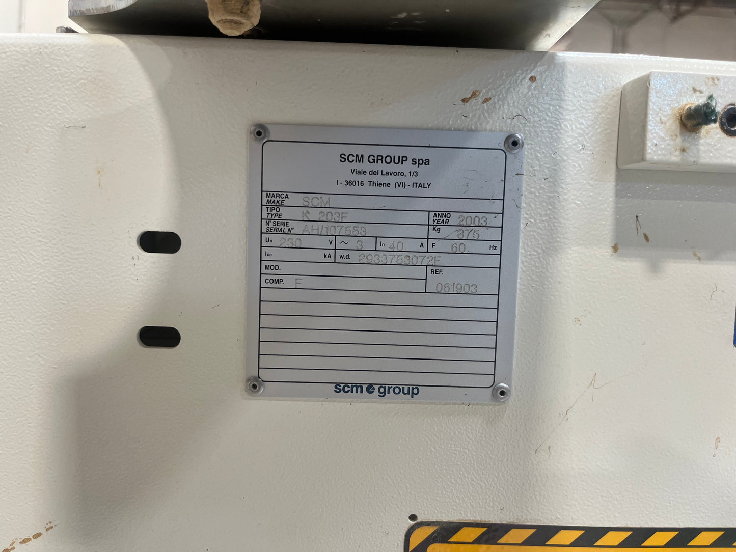2003 SCM Olimpic K203F Edgebander - Utah