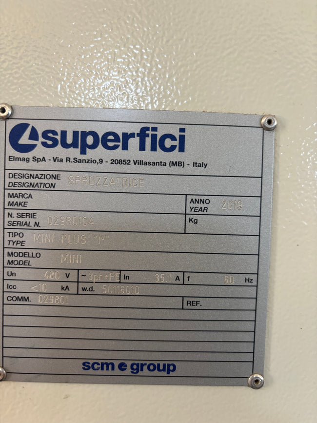 2019 SCM Superfici Mini Plus "P" Spray Machine - Utah