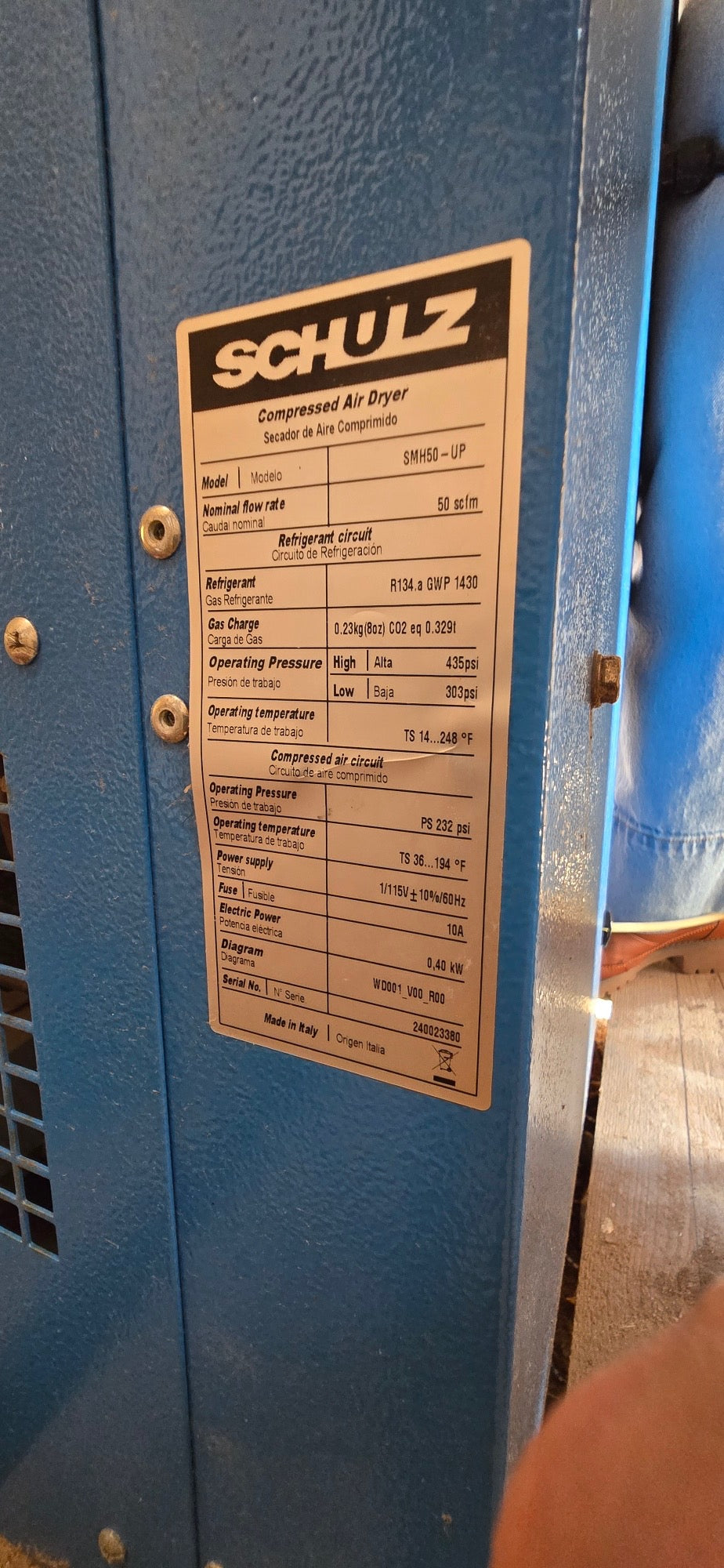 Schulz SMH50 Compressed Air Dryer (2024)  - Michigan