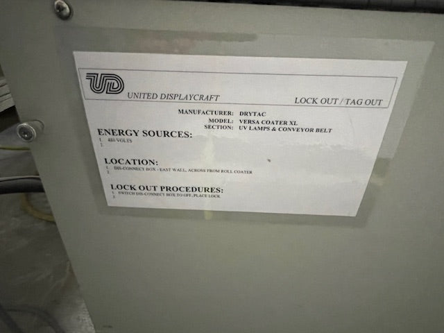 Drytac Versa Coater XL Laminator & American Ultraviolet AT60-P2Z Curing Oven- Illinois