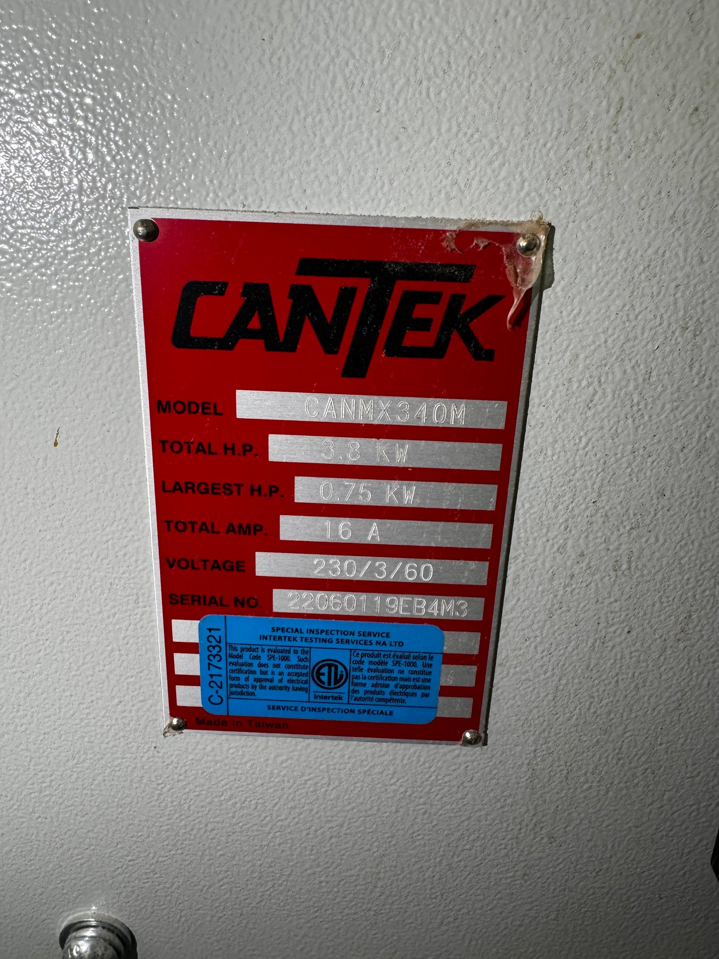 Cantek MX340M Edgebander (2022) - Oregon