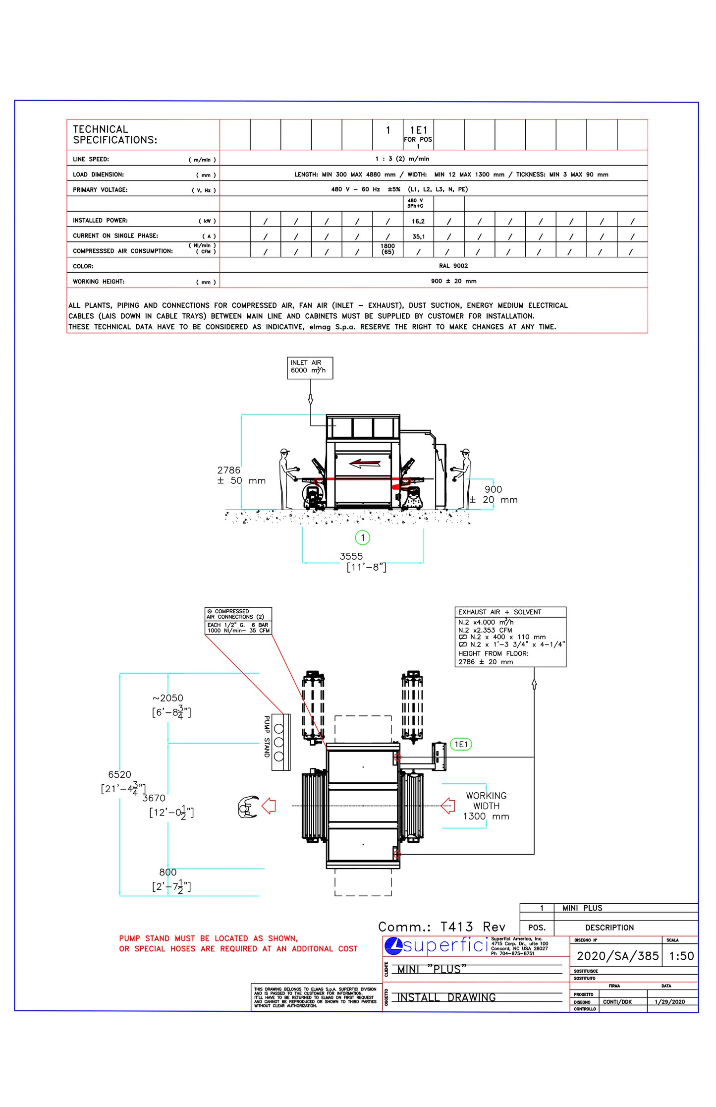 2020 SCM Superfici Mini Plus "P" Spray Machine - Georgia