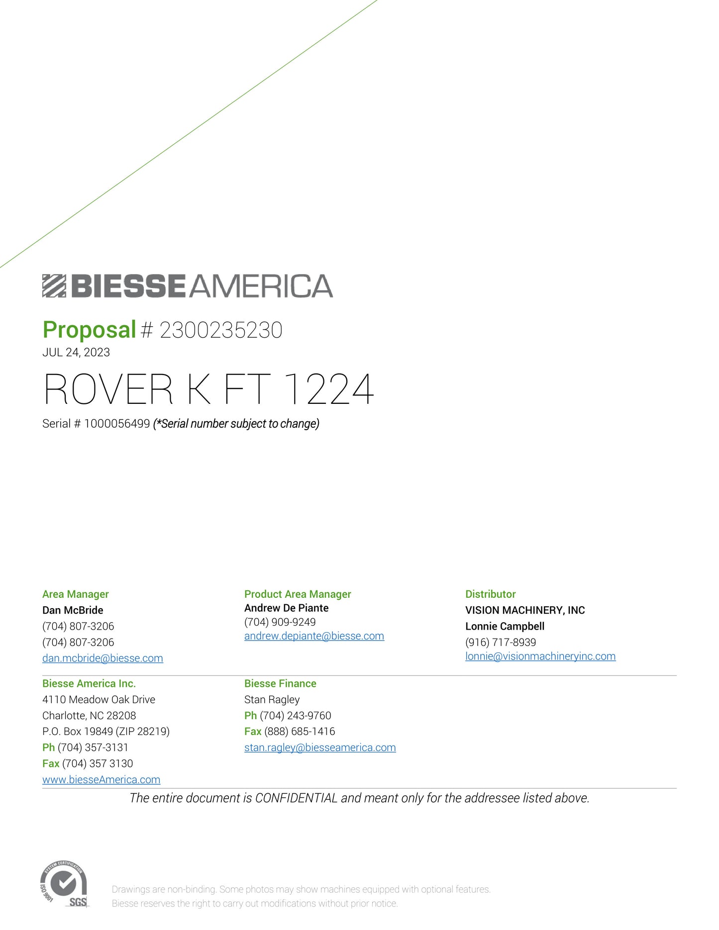 Biesse Rover K FT 1224 CNC Machining Center (2023) - Nevada