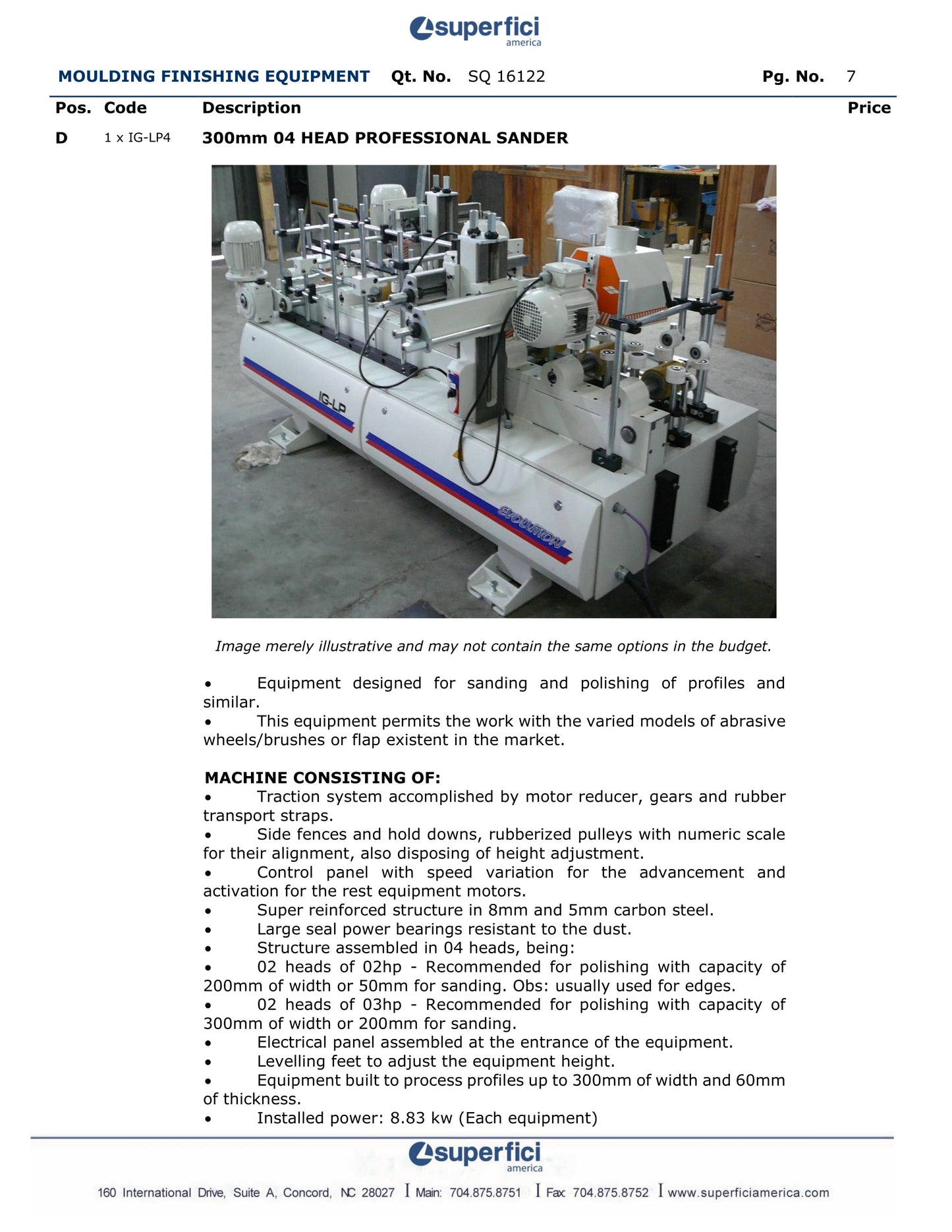 2023 Superfici Moulding Sprayer with with Sander and Conveyor - California
