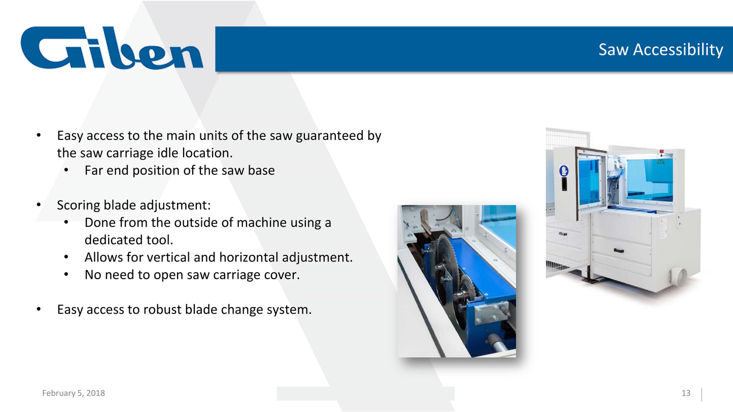 2017 Giben Matic 90 SP  Front Load Panel Beam Saw