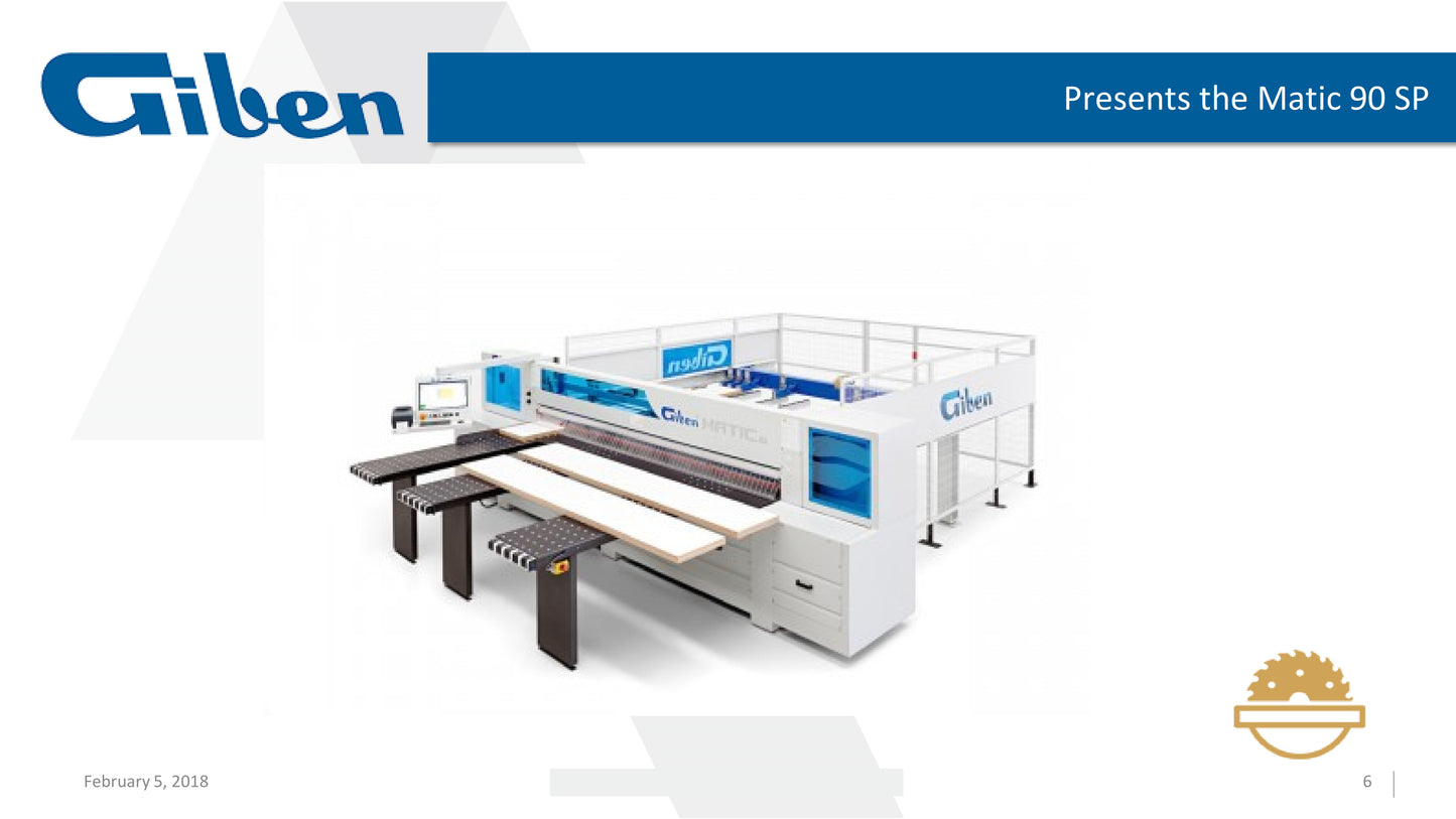 2017 Giben Matic 90 SP  Front Load Panel Beam Saw
