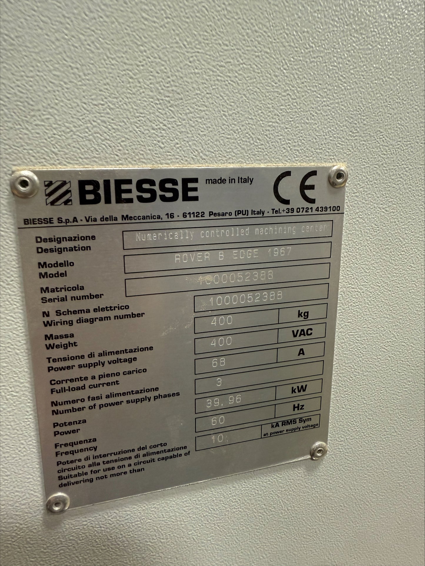 2022 Biesse Rover B Edge 1967 CNC Router with Edgebanding - Missouri