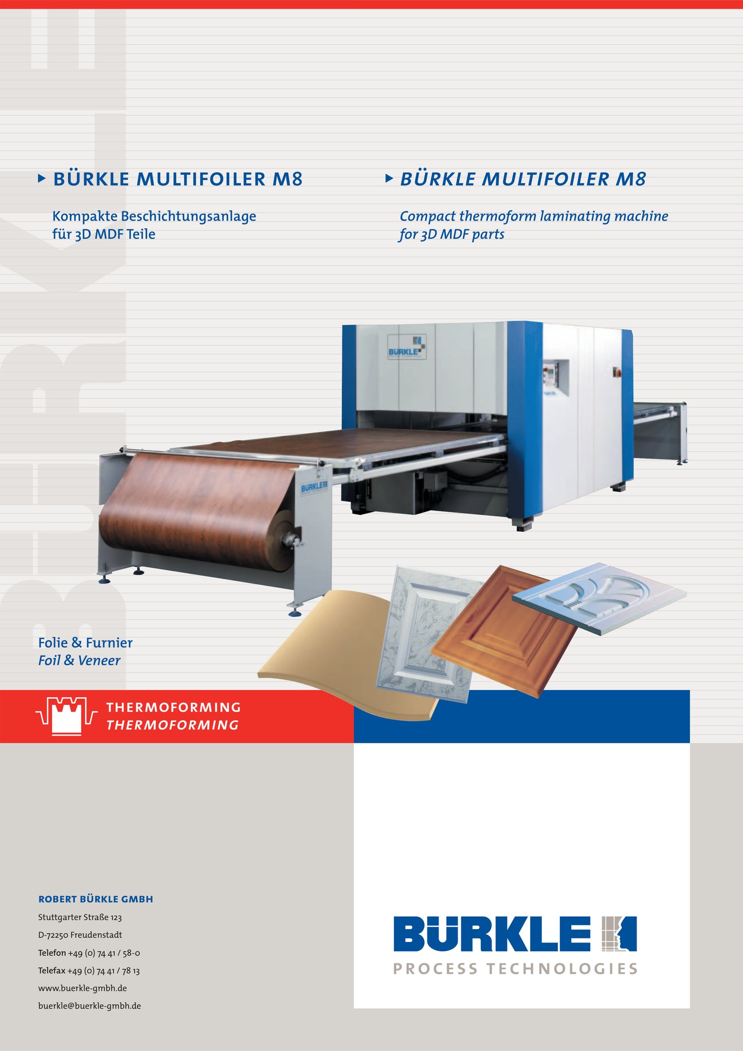 2007 Burkle Mulitfoiler M8 Compact Thermoform Laminating Machine - California