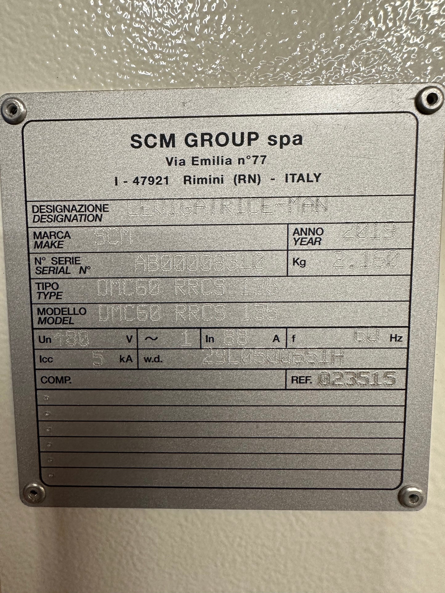 2019 SCM DMC SD60 Wide Belt Sander