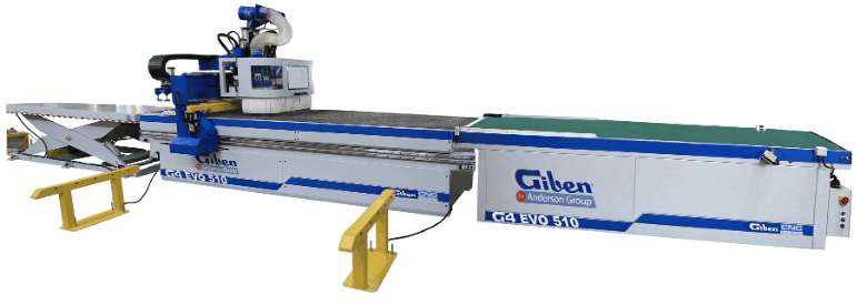 2017 Giben Anderson G4 512 Full Line CNC Router-Full Warranty- Installation Included