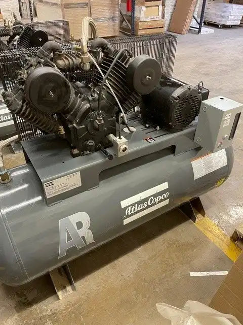 Atlas Copco Piston Compressor, 10HP, on 120 Gallon tank with after cooler - Illinois