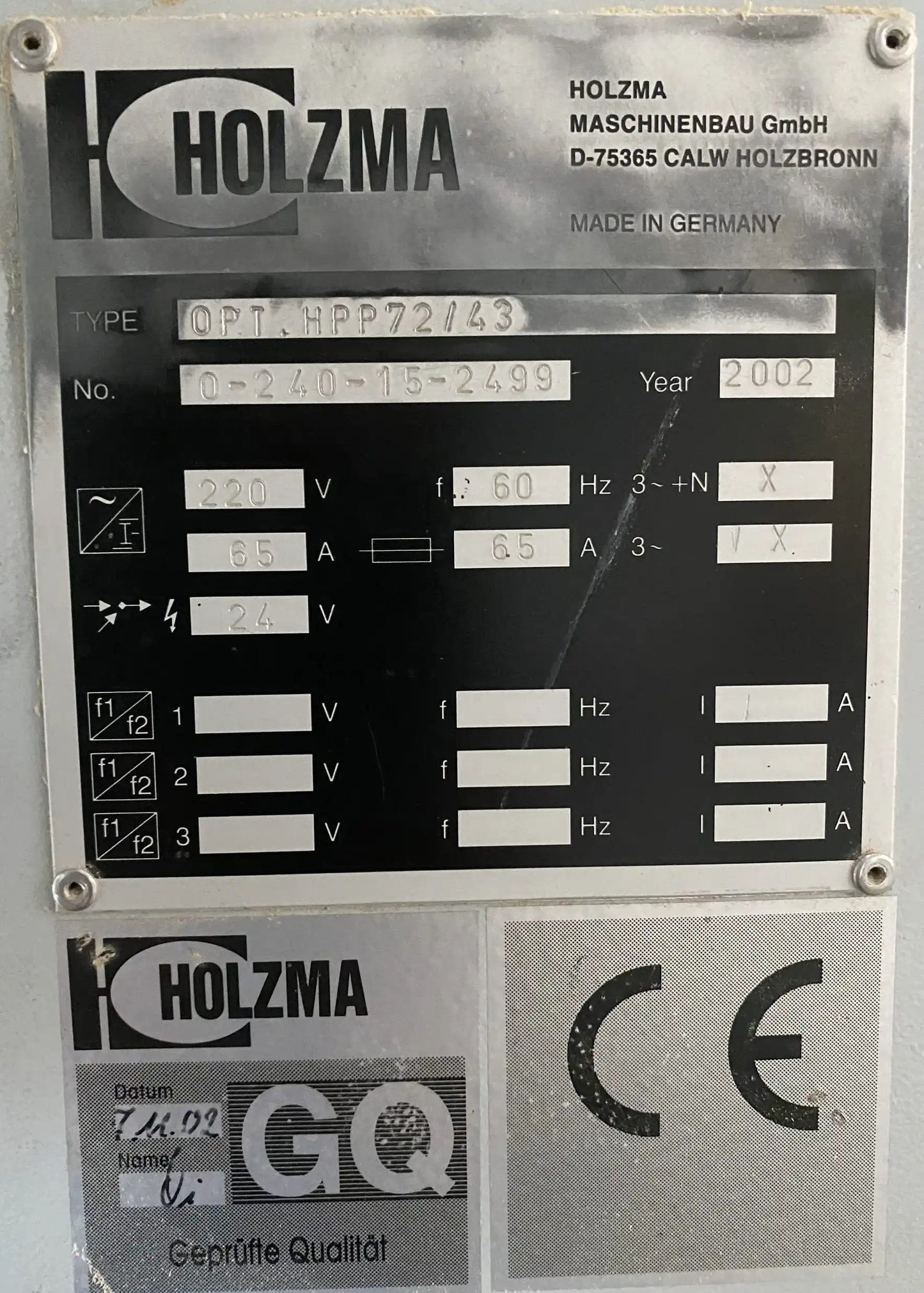 HOLZMA HPP-72 CNC Panel Saw