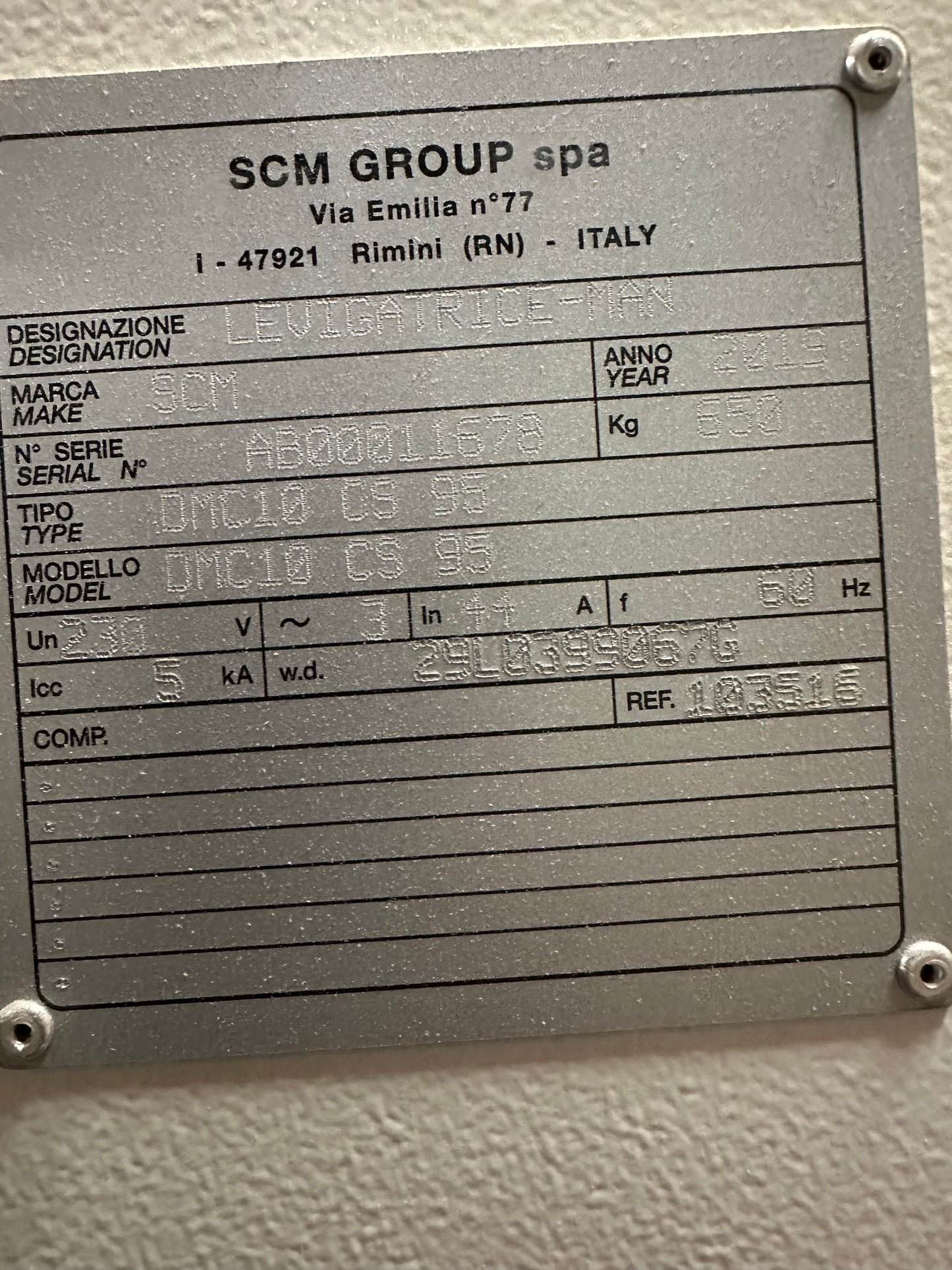 2019 SCM DMC SD10 Wide Belt Sander 37" - in Ohio