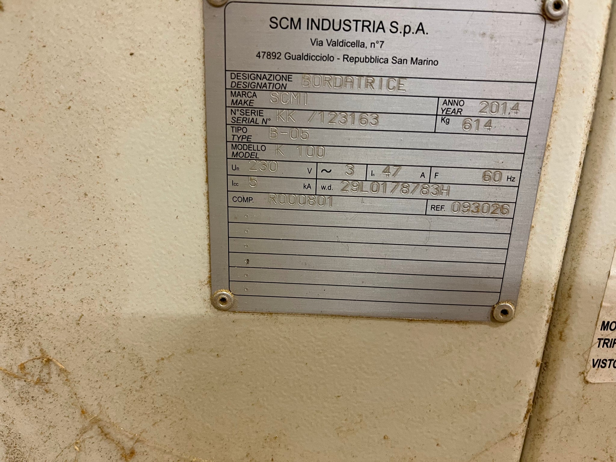 Used 2014 SCM Olimpic K100 Edgebander with Dust Collection Option ...
