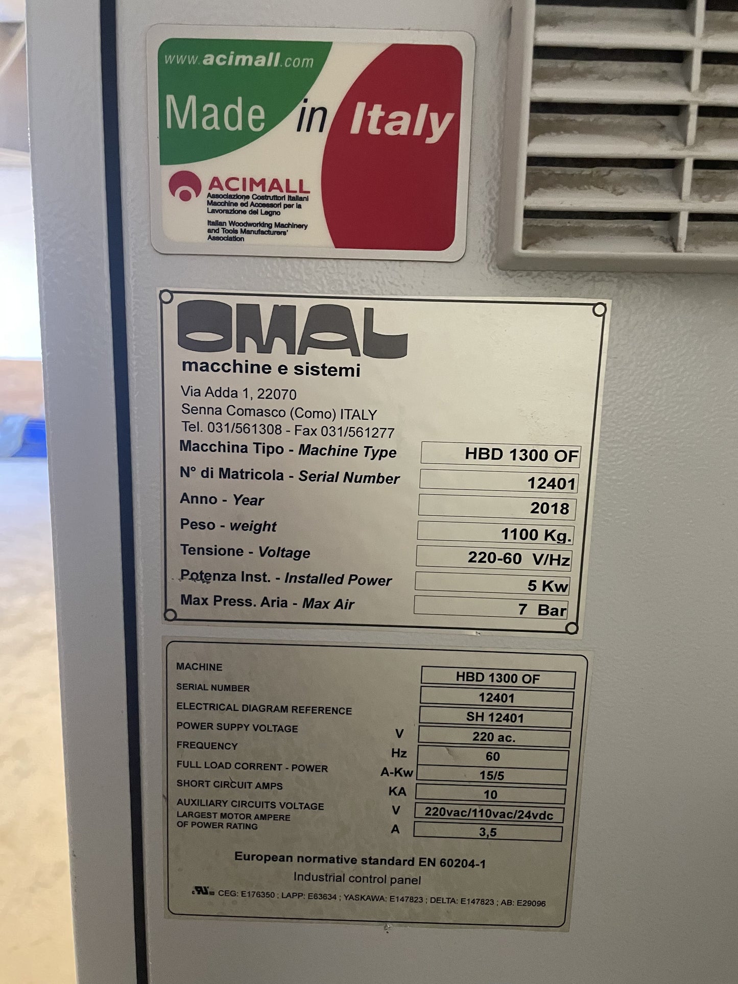 2018 Omal Insert 1300 Horizontal Bore, Glue, and Dowel Machine - El Paso, Texas