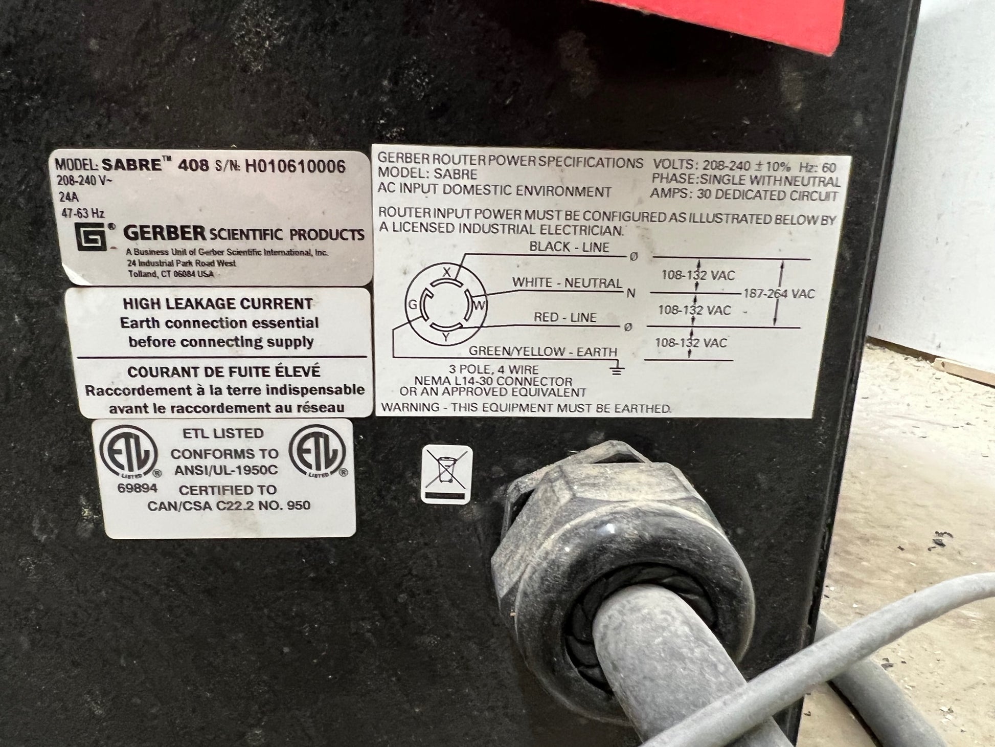Used Gerber Sabre 408 CNC Router - ibid-machinery