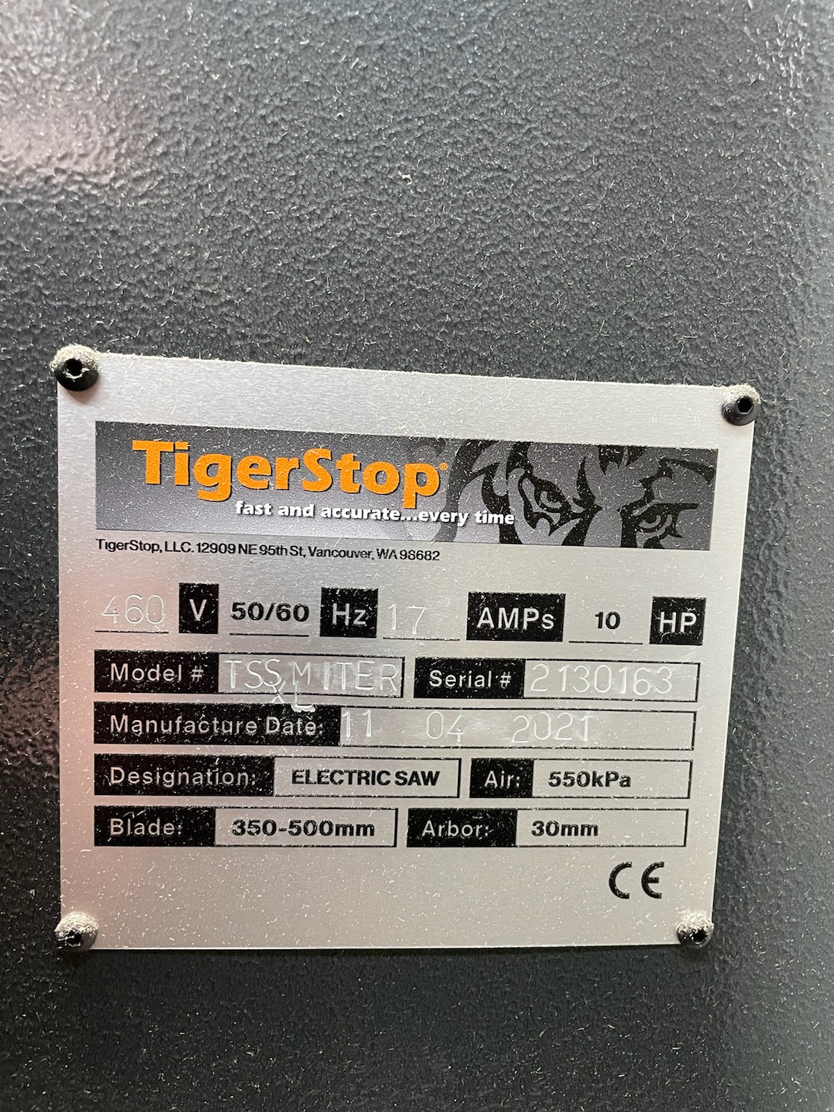 2021 TigerStop - TigerSaw Miter XL - Ohio